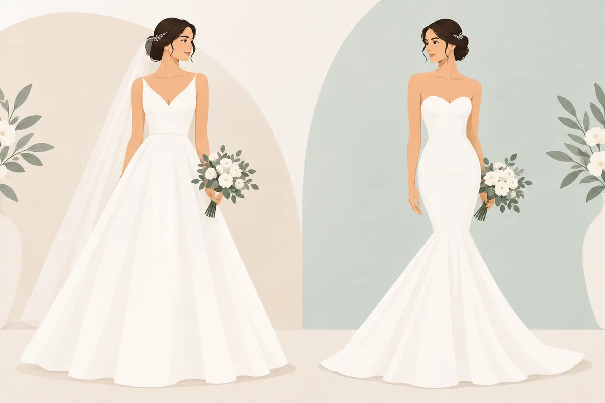 A-Linie oder Meerjungfrau Brautkleid wählen?