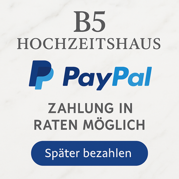 Träume erfüllen leicht gemacht – 0% Finanzierung im B5 Hochzeitshaus 💍