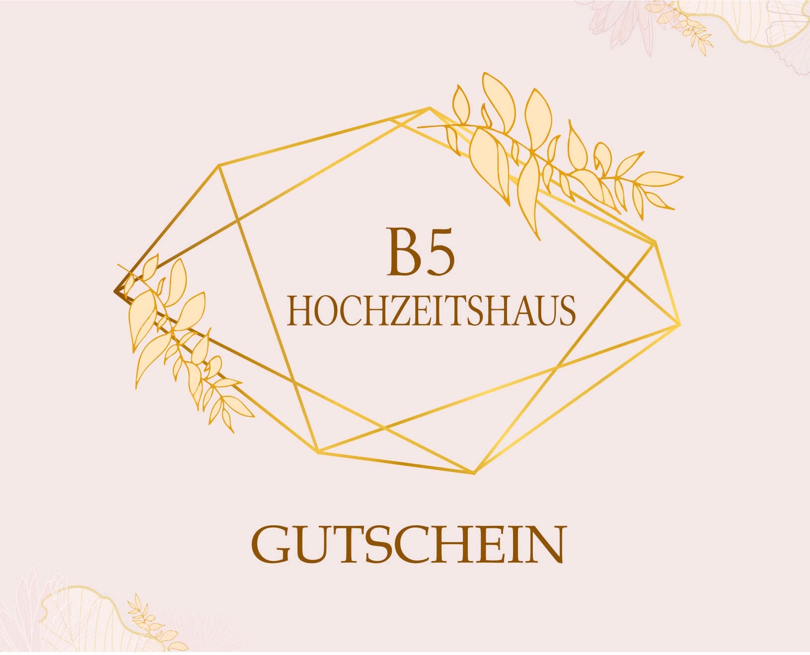 B5 Hochzeitshaus - Geschenkgutschein