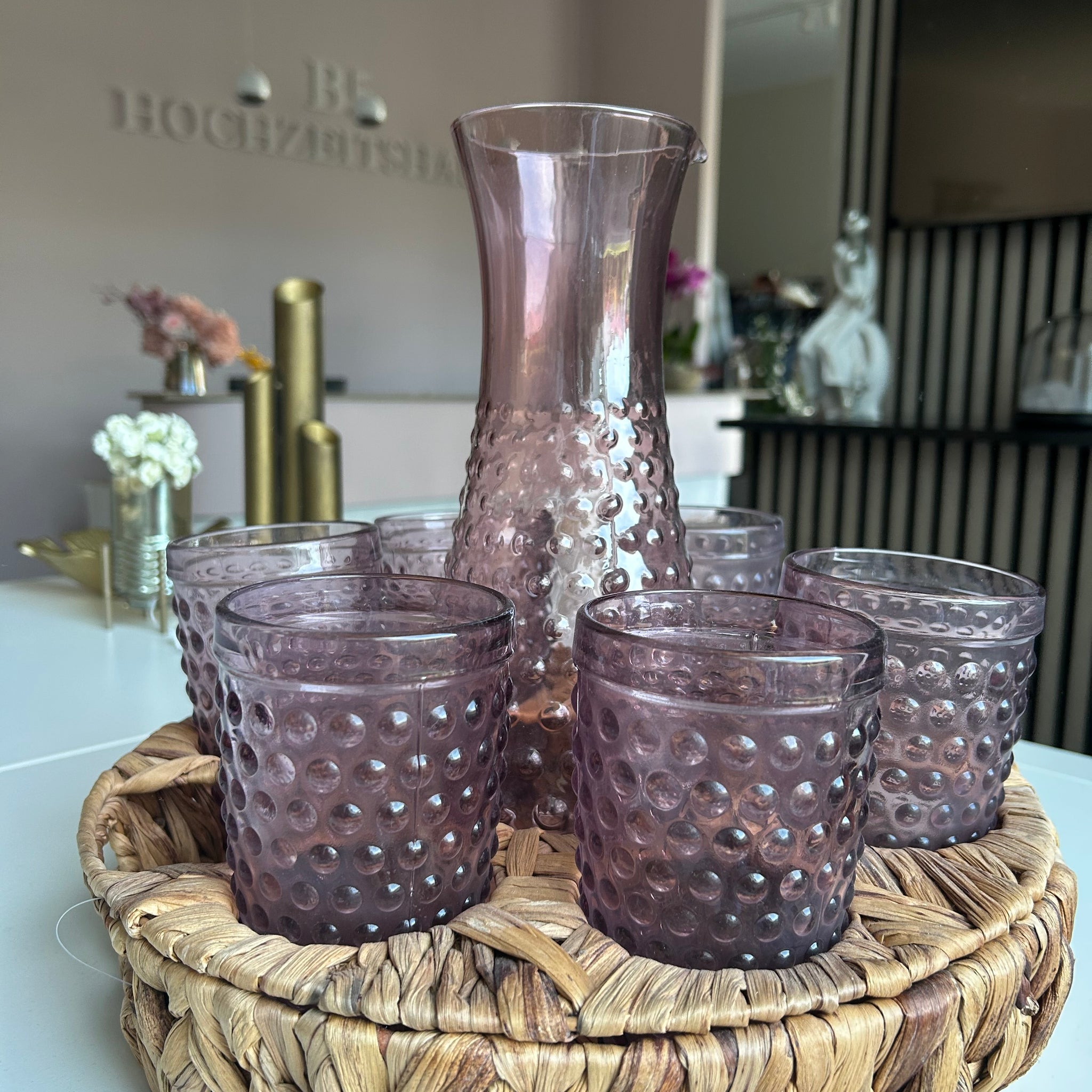 Gläser-Set mit Karaffe
