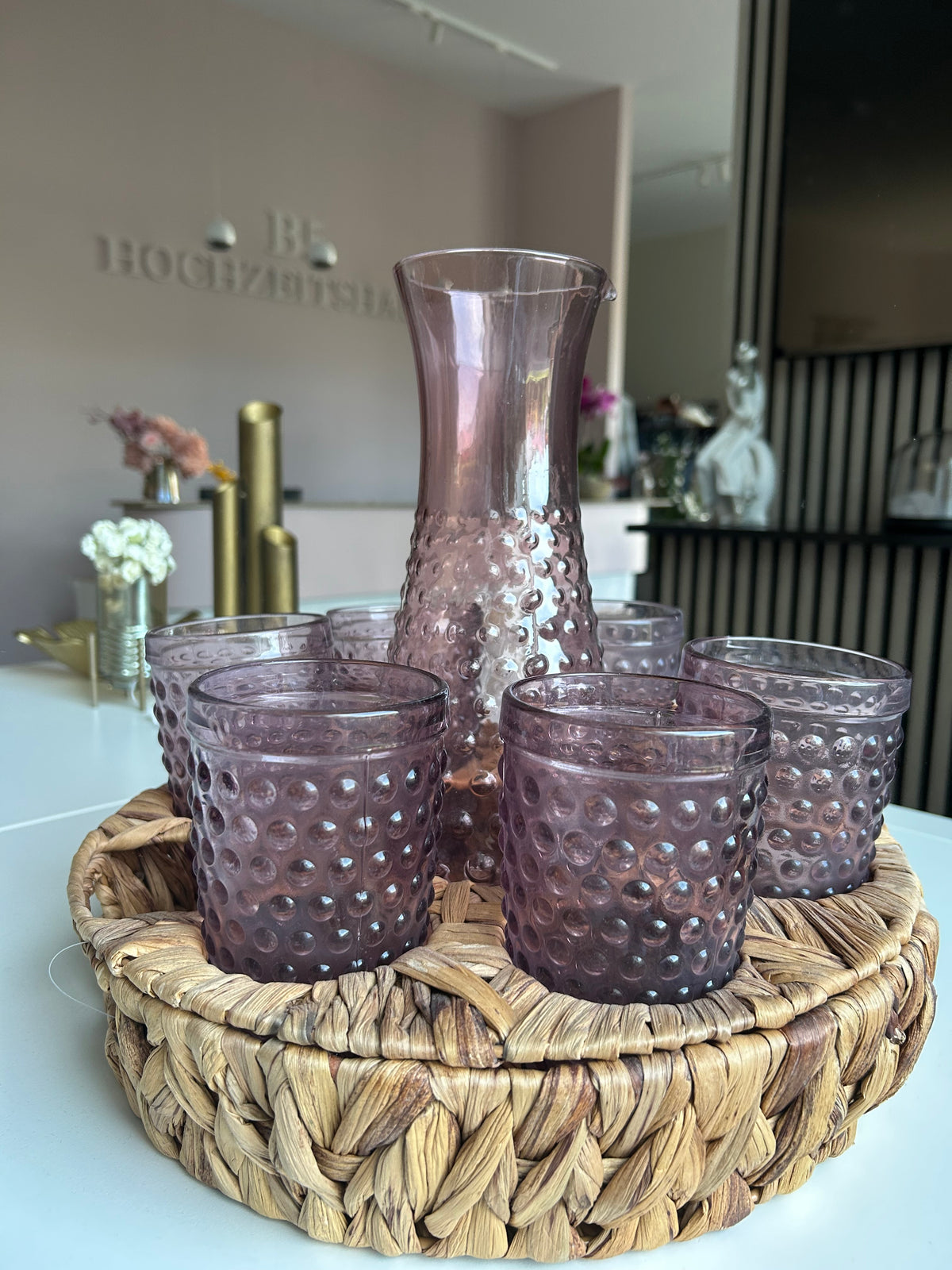 Gläser-Set mit Karaffe
